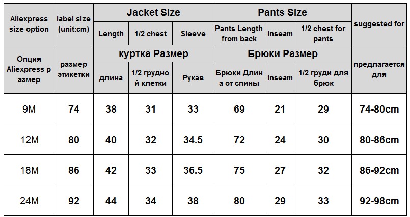 size chart for topomini  wpants