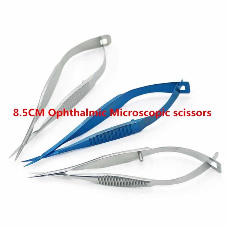 8-5CM-Ophthalmic-Microscopic-animal-experiment-Vascular-scissors-Conjunctiva-Corneal-Iris-Capsulotomy-Vannas-Scissors