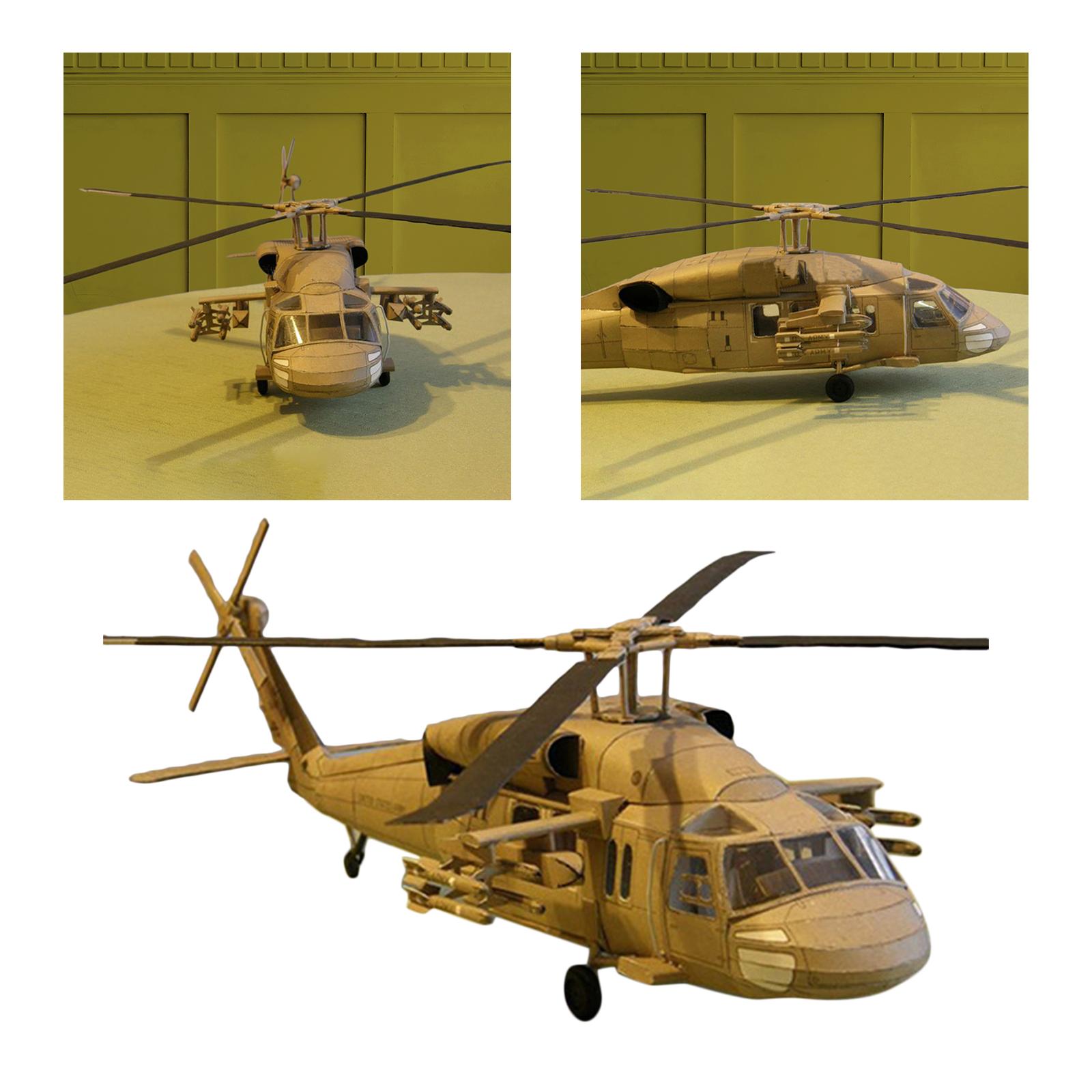 1:33 Scale Plane Model UH-60 DIY Puzzle Toy Collectables Ornaments Display Ornaments for Home Desktop Room Shelf Adults Gifts