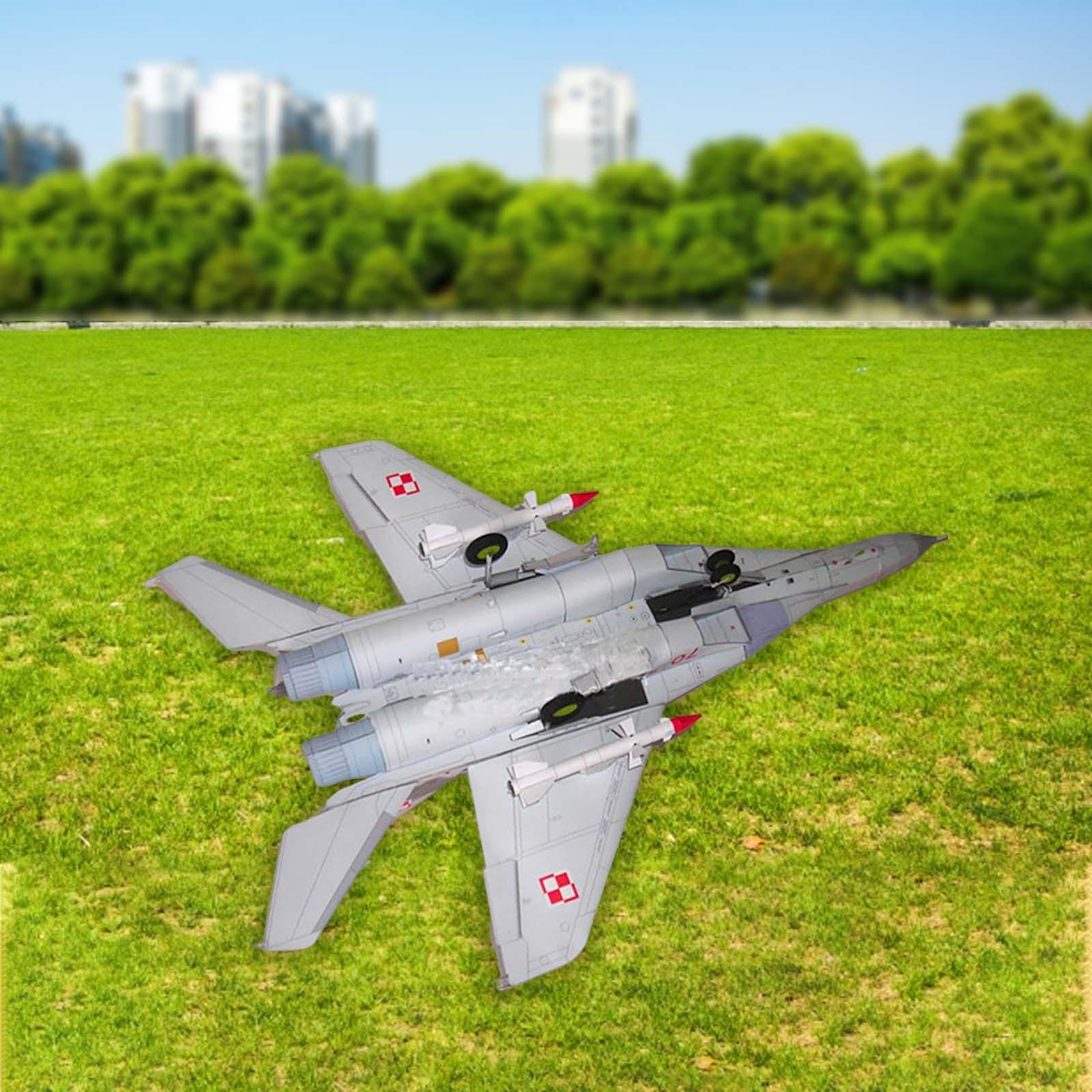 Paper Russian Plane Model Collectables Ornaments DIY Fighter Model Display Ornaments for Home Shelf Gift