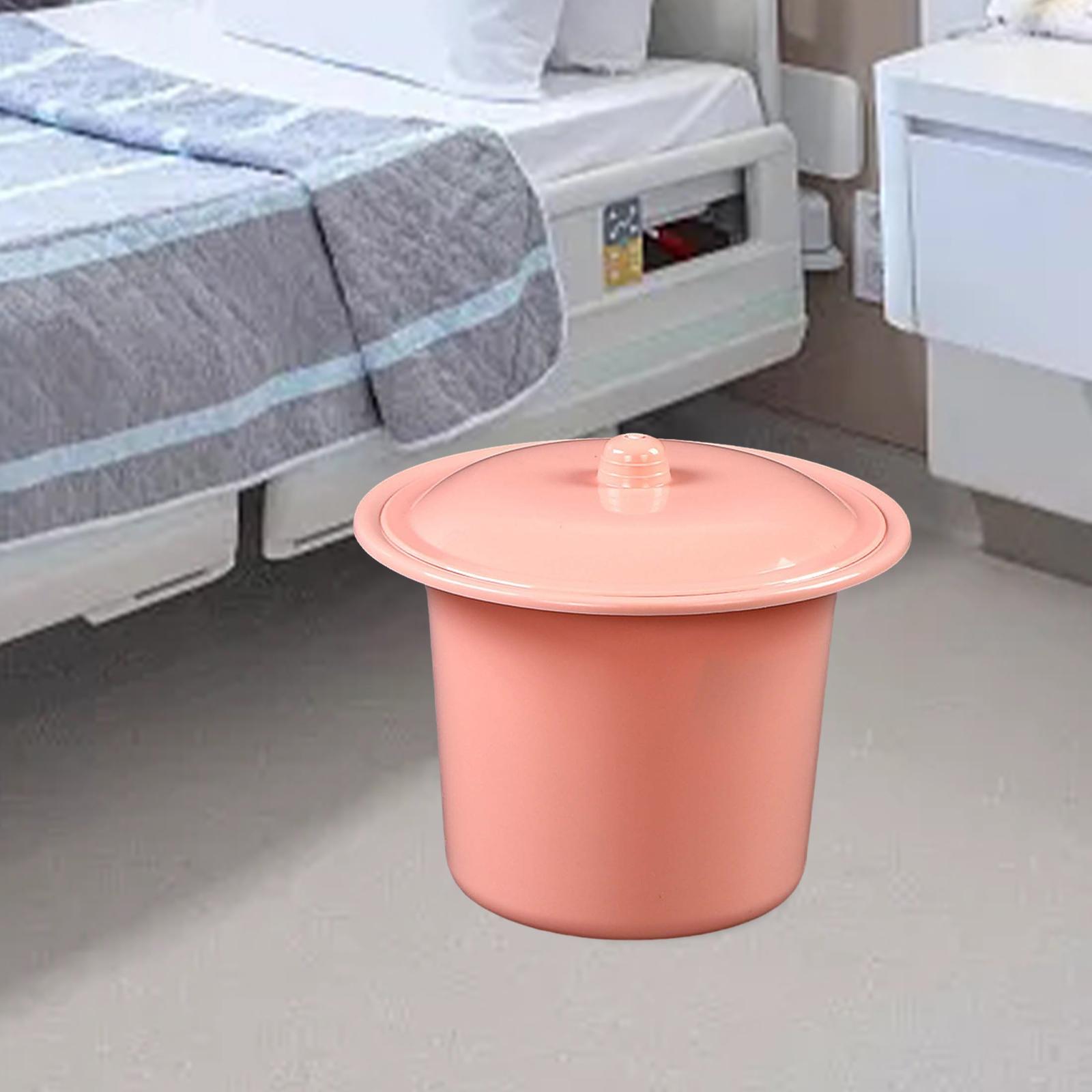 Compact Spittoon Splashproof PP Plastic with Lid Mobile Toilet Potty Pot Urinal Pot for Travel Camping Outdoor Elderly Adults