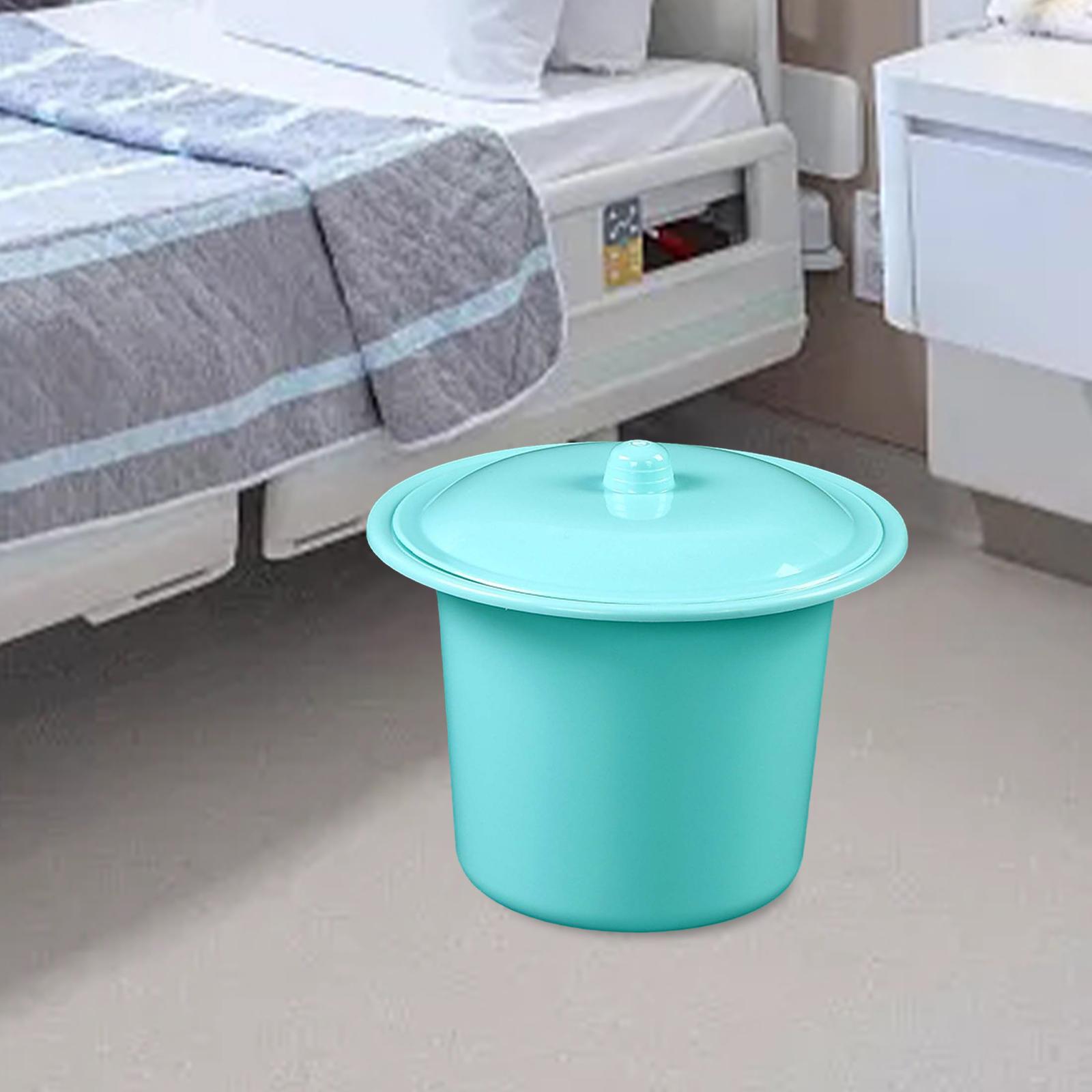 Compact Spittoon Splashproof PP Plastic with Lid Mobile Toilet Potty Pot Urinal Pot for Travel Camping Outdoor Elderly Adults