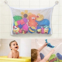 Mesh Bath Toy Organizer Bag for Babies and Kids with Suction Cups - Perfect for Bathtub Toys and Games
