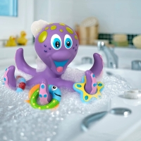 Purple Octopus Hoopla Rings Bath Toy for Kids - Educational and Fun Gift for Babies, Toddlers, and Children