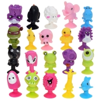 Mini Monster Sucker Capsule Toys - Set of 10/20/50 - Cartoon Animal Figures with Suction Cup for Kids