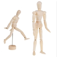 Wooden Articulated Mannequin Figure for Sketching and Painting - 4.5/5.5/8 inch Sizes Available