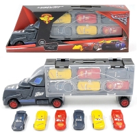 Pixar Cars 3 Diecast Toy Vehicles Set - Lightning McQueen, Jackson Storm, Mack and Uncle Truck (7pcs, 1:55) - Perfect Gift for Kids