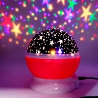 LED Star Projector Night Light for Kids - Rotating Moon & Stars with Battery Backup