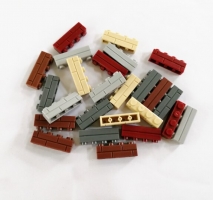 50pcs 1x4 Building Blocks for DIY Architecture, 4 Colors Available - Set X026