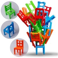 Balancing Chair Stacking Game for Family & Office - Educational & Fun Board Game for Children (Age 6+) - Set of 25 Cards Included.