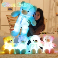 LED Teddy Bear Plush Toy - Glows in the Dark, 30/50/80cm Sizes, Perfect Christmas Gift for Children