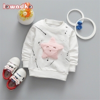 Long Sleeve Star Pattern Cotton T-shirt for Boys and Girls - Sporty Children's Clothing
