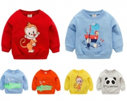 1pc baby Clothes Girls Boys Sweatshirts baby soft cotton Top Cartoon sweater Children Spring autumn pullover Kids Outerwear
