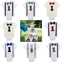 Baby Boy Romper Toddler Boys Clothes Kids Jumpsuit 1st Birthday Rompers Infant Clothing Playsuits One Year Boy Casual Overalls