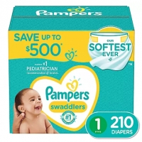 Pampers Swaddlers Softest Ever Diapers Size 1 - 210 ct.