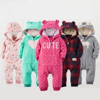 2022 Spring Fall Warm Infant Baby Rompers Coral Fleece Animal Overall Baby Boy Gril Halloween Xmas Costume Clothes Baby jumpsuit