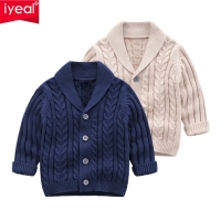 IYEAL Boys Cardigan Sweater Fashion Children Coat Casual Spring Baby School Outfits Kids Sweater Infant Clothes Outerwear 0-24M
