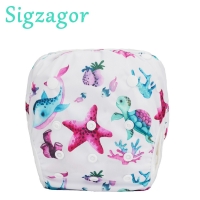 [Sigzagor] 1 LARGE Big Swim Diaper,Nappy Pants One Size OS All In One Nappy Reusable Baby Girl Boy Toddler,18lbs-55lbs,8kg-25kg