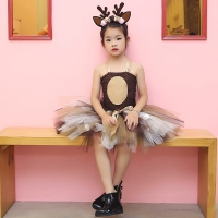 Deer Tutu Dress for Purim and Special Occasions - Adorable Winter Outfit for Birthdays and Cosplay Parties