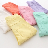 High Quality Spring Summer Fashion Children Kids Candy Color Pencil Girls Pants
