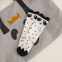 Cute Panda Knitted Baby Leg Warmers - Soft Cotton for Infants and Kids