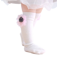 Fashionable Unisex Cartoon Knee Socks for Baby Girls and Boys, Cotton Material and High Quality.