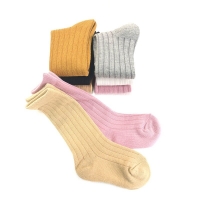 Knee Socks for Kids - Solid & Striped Cotton Winterwear for Girls & Boys