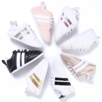 2018 Fashion Casual Active Newborn Infant Baby Girls Boys Striped Cross-tied Lace Up Breathable Shoes 7 Style 0-18M