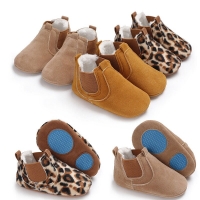 Soft Sole Leopard Anti-Slip Shoes for Baby & Toddler - Comfortable Infant Shoes for Boys & Girls.