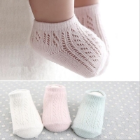 Breathable Non-Slip Baby Socks Set - 3 Pairs for Spring and Summer