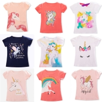 Kids Girl T Shirt Summer Baby Boy Cotton Tops Toddler Tees Clothes Children Clothing Unicorn T-shirts Short Sleeve Casual Wear