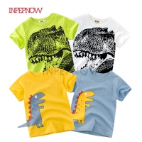 Kids T-Shirt with Dinosaur Print for Boys and Girls - Perfect for Birthday or Everyday Wear