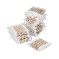 100-Pack Double-Ended Cotton Swabs for Babies, Women and Medical Use - Ideal for Cleaning Nose, Ears and Makeup.