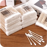 100 Double-Ended Cotton Swabs for Health & Beauty Care, Medical Use & Cleaning of Nose and Ears