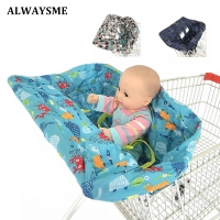 ALWAYSME Universal Fit Baby Kids 2-in-1 Shopping Cart Cover High Chair Cover For Toddler Cover Restaurant Highchair Dinosaurs