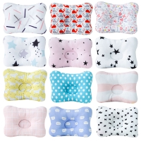 Baby Sleep Positioning Pillow with Cotton Print Cover - Neck Support Infant Pillow for Head Shaping and Comfortable Bedding (Dropshipping Available)