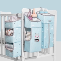 Sunveno Baby Crib Organizer: Hanging Storage Bag for Clothes, Diapers, and Bedding