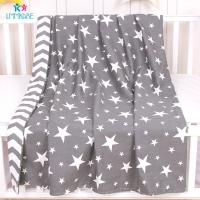 Newborns Cotton Baby Duvet Cover Grey Soft Baby Bedding Quilt Blanket Breathable Comforter Covers Cartoon kid Single Quilt Cover
