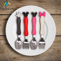 Baby Feeding Spoon and Fork Set - Qshare Child Tableware, Kid's Cutlery for Toddlers and Children