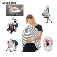 Baby Car Seat Cover Canopy Nursing Cover Multi-Use Stretchy Infinity Scarf Breastfeeding Shopping Cart Cover High Chair Covers