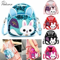 2019 Baby Accessories Bling Bling Lovely Kids Baby Backpack 3D Cartoon Bag Children Girls Cat Sequins School Bag