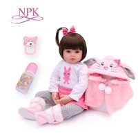 Silicone Reborn Toddler Baby Doll - NPK 47cm, Lifelike and Super Cute - Perfect Gifts for Kids, Bebes Reborn Brinquedos.