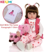 Soft Silicone Reborn Baby Dolls with Giraffe Playmate - Perfect Birthday Gift for Girls by Keiumi.