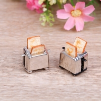 1/12 Scale Miniature Dollhouse Bread Maker and Toaster Accessories Decoration