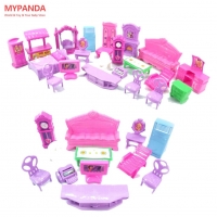 22-Piece Dollhouse Furniture Set for Kids - Miniature Plastic Playroom Accessories - Ideal Christmas Gift for Children's Pretend Play