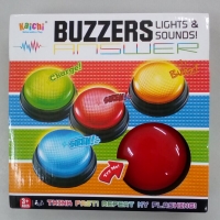 Free Shipping plastic educational toy for family game competition quiz buzzers lights and sounds button buzzer toy
