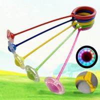Children LED Flashing Jumping Rope Ball Colorful Ankle Skip Jump Ropes Sports Swing Ball Toys Fun Playground Sports Kits NSV775