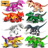 2022 New Dinosaur Figures Blocks Jurassic World Tyrannosaurus Indominus Rex I-Rex Assemble Building Bricks Kid Toy Dinosuar