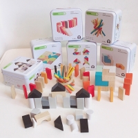 Wooden Building Blocks for Early Learning and Cognitive Development in Children - Interactive and Educational Toy as a Gift.