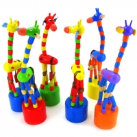 Colorful Wooden Dancing Giraffe Toy - Educational, Fun Gift for Kids (#40)